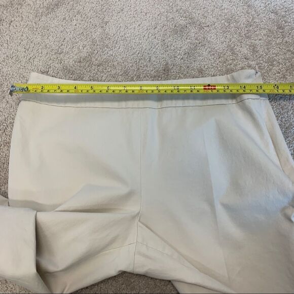 TALBOTS CHATHAM ANKLE PANTS Beige Cream Sz 6 - Picture 8 of 10